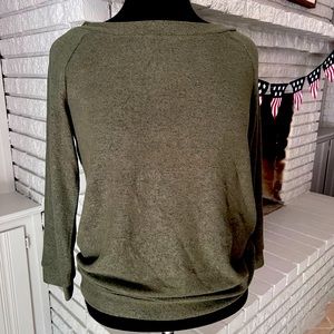 NWT olive green knit top